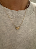 SMALL FLUTED HEART NECKLACE