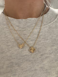 SMALL FLUTED HEART NECKLACE