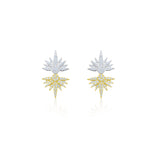 TWO TONE DOUBLE STARBURST STUDS
