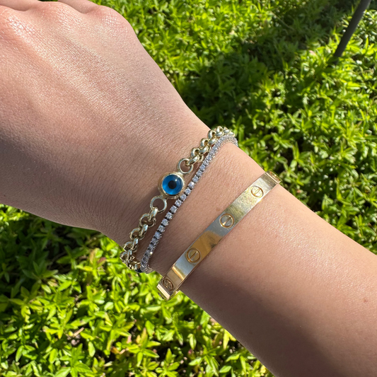 GOLD LINK EYE BRACELET