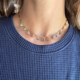MULTICOLOR SAPPHIRE HANGING NECKLACE