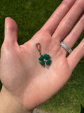 MALACHITE CLOVER CHARM