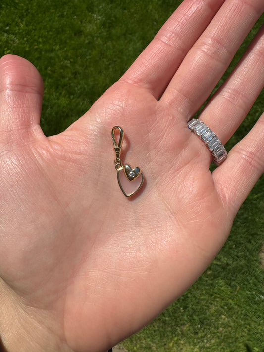 PINK TOURMALINE HEART CHARM