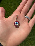 RUBY HAMSA CHARM