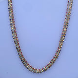 COLORED ENAMEL GOLD NECKLACE