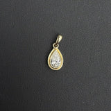 LAB DIAMOND PEAR CHARM