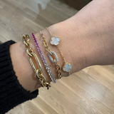 PINK SAPPHIRE OMBRE TENNIS BRACELET