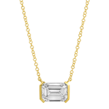 2 CT EMERALD CUT LAB DIAMOND NECKLACE