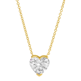 LAB DIAMOND HEART SOLITAIRE NECKLACE