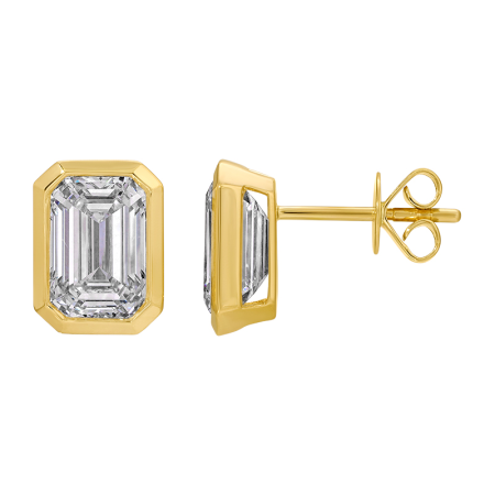 EMERALD LAB DIAMOND STUDS