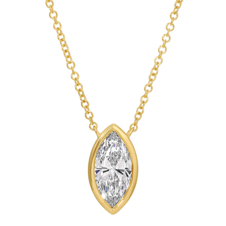 1 CT MARQUISE LAB NECKLACE