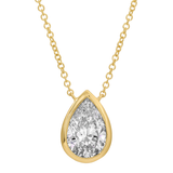 2 CT PEAR LAB DIAMOND NECKLACE