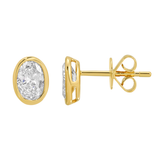 OVAL SHAPE LAB DIAMOND STUDS