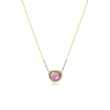 PINK AMETHYST DIAMOND NECKLACE