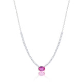 PINK SAPPHIRE DIAMOND COCKTAIL NECKLACE