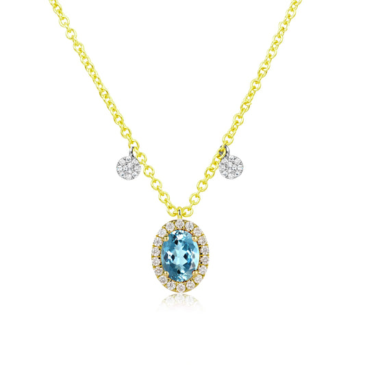 NOVEMBER BLUE TOPAZ BIRTHSTONE NECKLACE