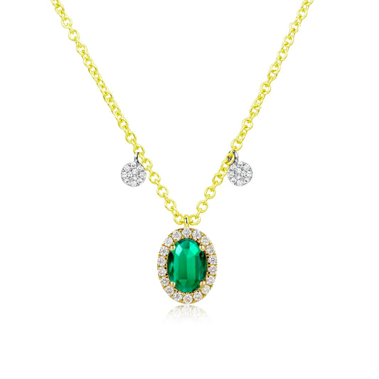MAY EMERALD BIRTHSTONE NECKLACE