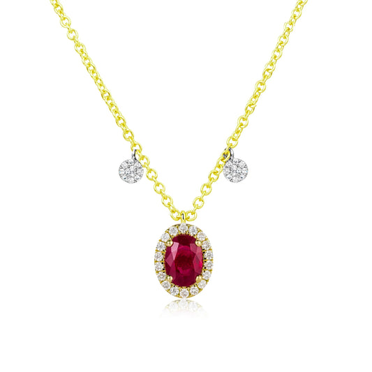 JANUARY GARNET BIRTHSTONE NECKLACE
