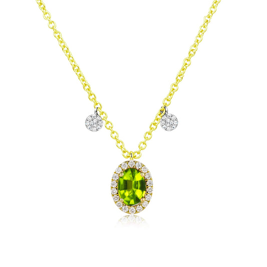 AUGUST PERIDOT BIRTHSTONE NECKLACE