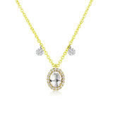 APRIL WHITE TOPAZ BIRTHSTONE NECKLACE