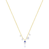 HAMSA HEART DIAMOND CHARM NECKLACE