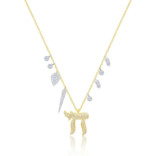 DIAMOND CHAI CHARM NECKLACE