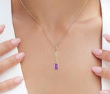 COLORED STONE PAPERCLIP CHARM