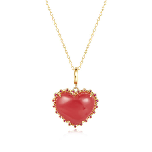 RHODOCHROSITE HEART CHARM