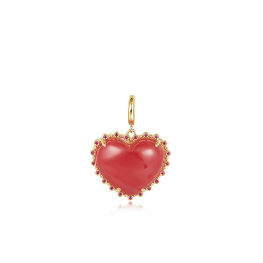 RHODOCHROSITE HEART CHARM