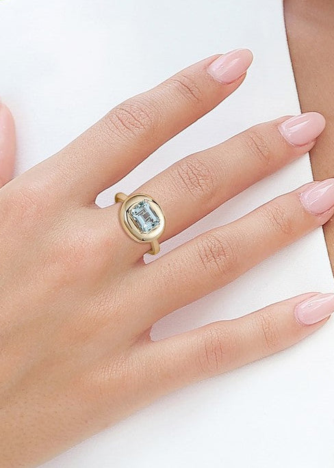 COLOR STONE BUBBLE RING
