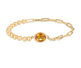MIXED CHAIN STONE BRACELET