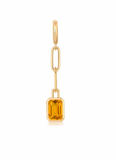 COLORED STONE PAPERCLIP CHARM