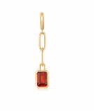 COLORED STONE PAPERCLIP CHARM