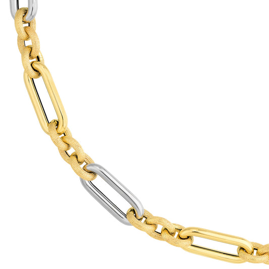 TWO TONE BRUSHED POLISHED CHAIN