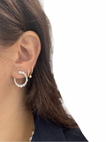 GRADUATED LAB DIAMOND SWOOP EARRINGS