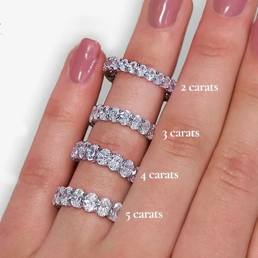 LAB GROWN OVAL DIAMOND ETERNITY BAND