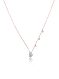 HEART HANGING DIAMONDS NECKLACE