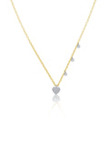 HEART HANGING DIAMONDS NECKLACE