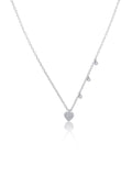 HEART HANGING DIAMONDS NECKLACE