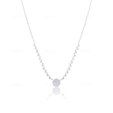 DIAMOND BEZEL AND DISC NECKLACE