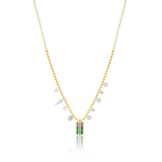 WATERMELON TOURMALINE NECKLACE