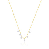 TWO TONE YELLOW DISC NECKLACE