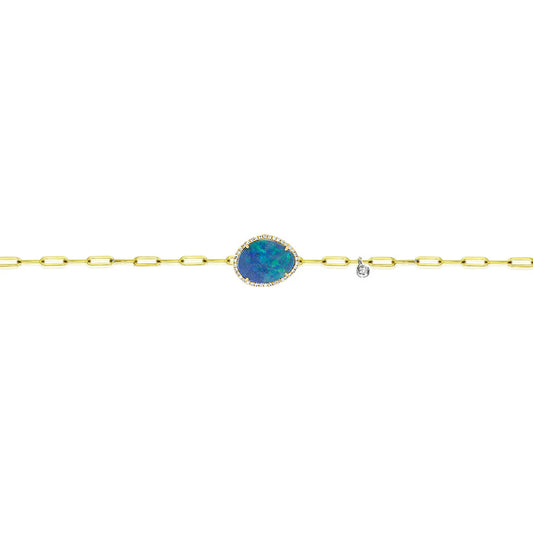 OPAL PAPERCLIP BRACELET